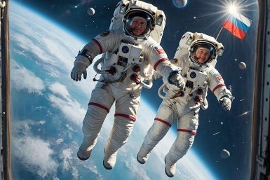 Космос создано при помощи ИИ