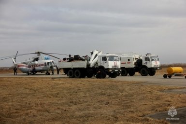 На трех островах Хабаровска выставили временные пожарные посты МЧС России
