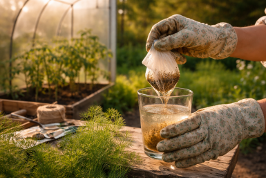 Срочно для дачников: 1 столовая ложка на стакан и укроп взойдет "щётками" на 3-й день — проверенный метод