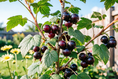 Ливанула на каждую ветку — почковый клещ "усвистел" за 10 км: смородина чистая и здоровая