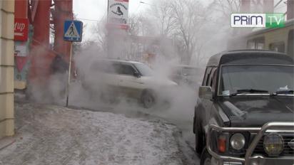 "Гейзер" образовался на "стройке века" во Владивостоке Prim.TV