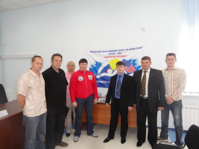 Огранизаторы заплыва