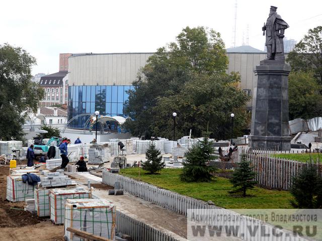 Сквер адмирала Макарова во Владивостоке преображается Пресс-служба администрации Владивостока