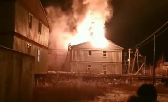 Пожар в Борисовке-1 фото прислали очевидцы