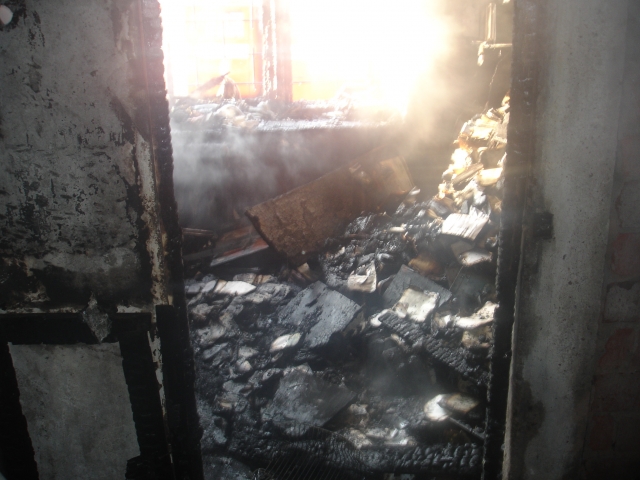 Пожар в пятиэтажке на улице Урицкого