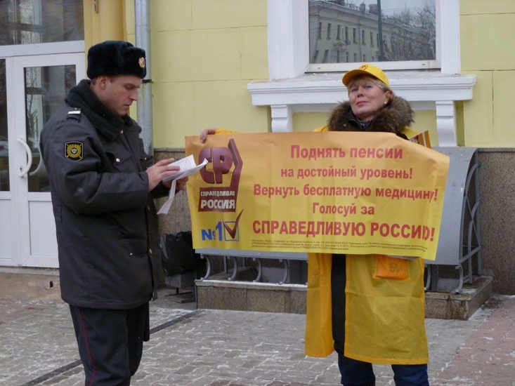 Справедливая Россия в Хабаровске устроила акцию протеста
