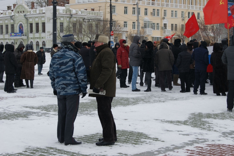 Митинг против итогов выборов прошел в спокойной и морозной обстановке А Сутурин