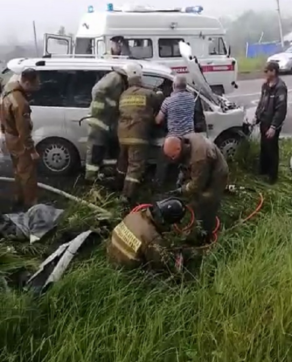 ДТП в Ванинском районе Скриншот видео с места происшествия