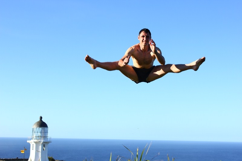 Евгений Ткач на самой северной точке Новой Зеландии