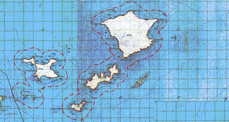Схема границ заказника "Малые Курилы"