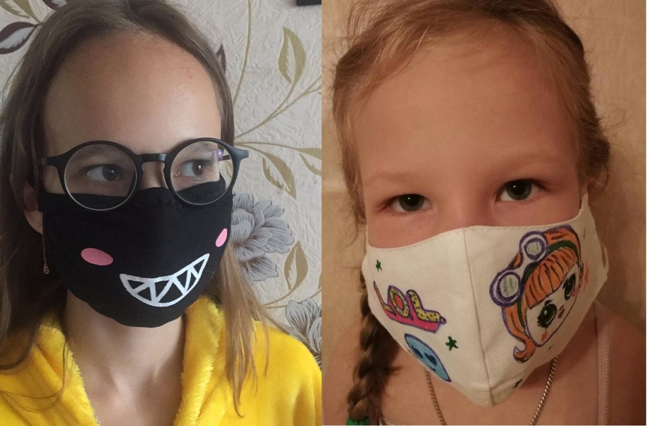 Детям — маски с улыбкой и мультяшными героями