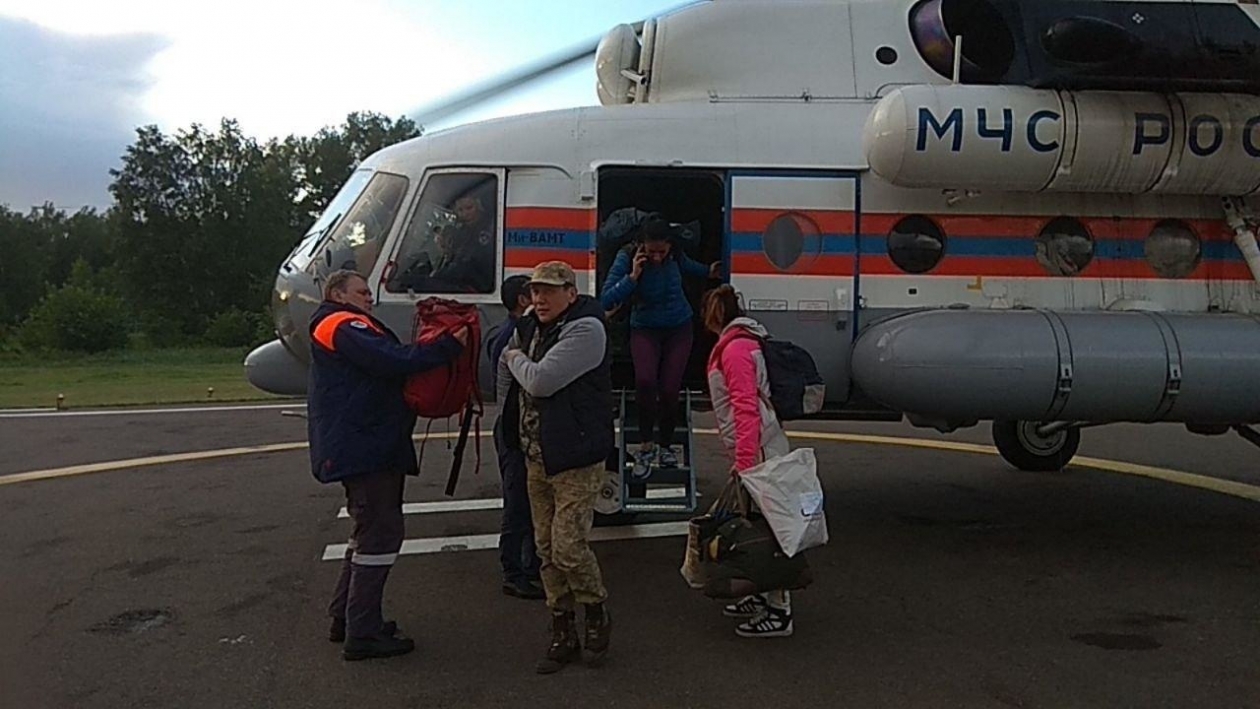 Спасение туристов от наводнения в Партизанском районе 24.mchs.gov.ru