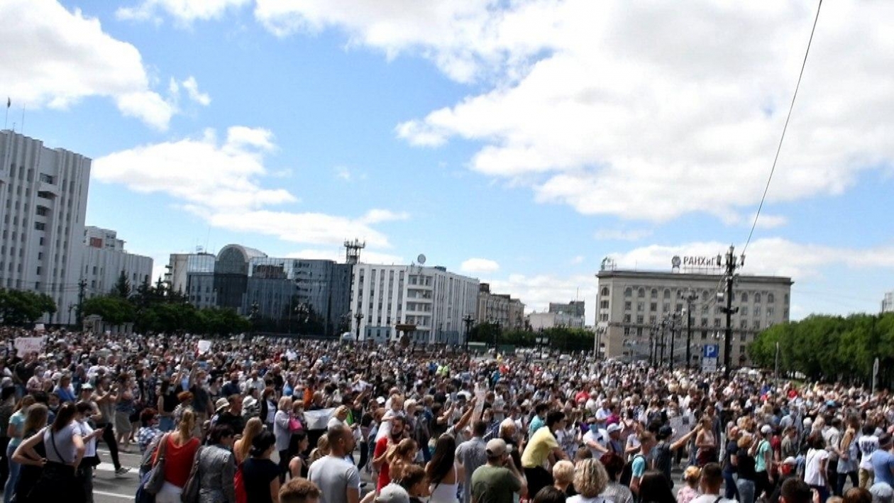 Митинг на площади Ленина в Хабаровске ИА AmurMedia