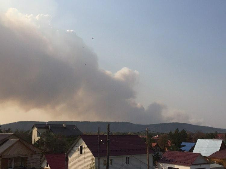 Лесной пожар возник около Якутска-дачи под угрозой пресс-служба ведомства