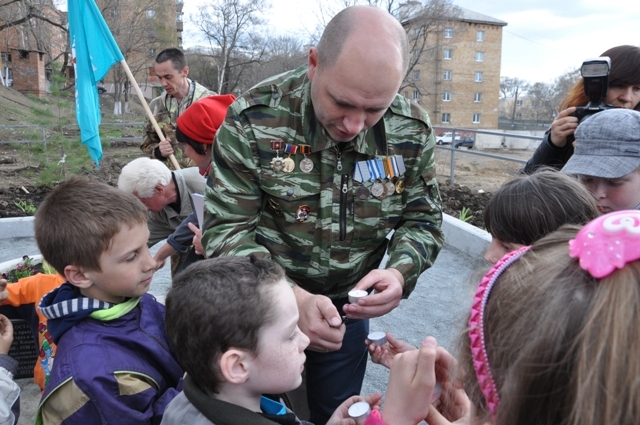 Павел Гетман на акции "Десанта памяти"