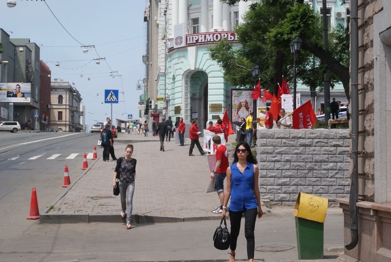 Пикет проходил почти в самом центре Владивостока