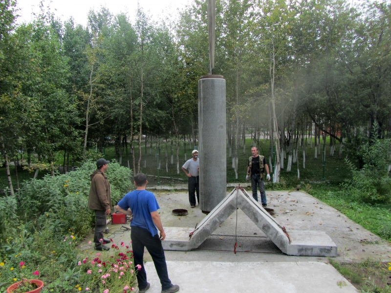 Хачкар возводят на Сахалине Пресс-служба епархии