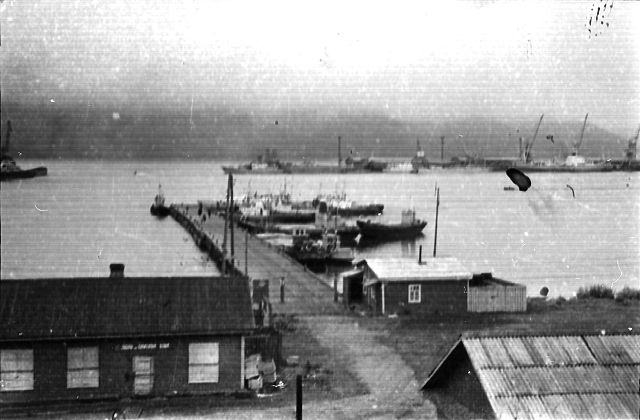 Тематическое фото. Рыбный порт города Невельск, 1950 год