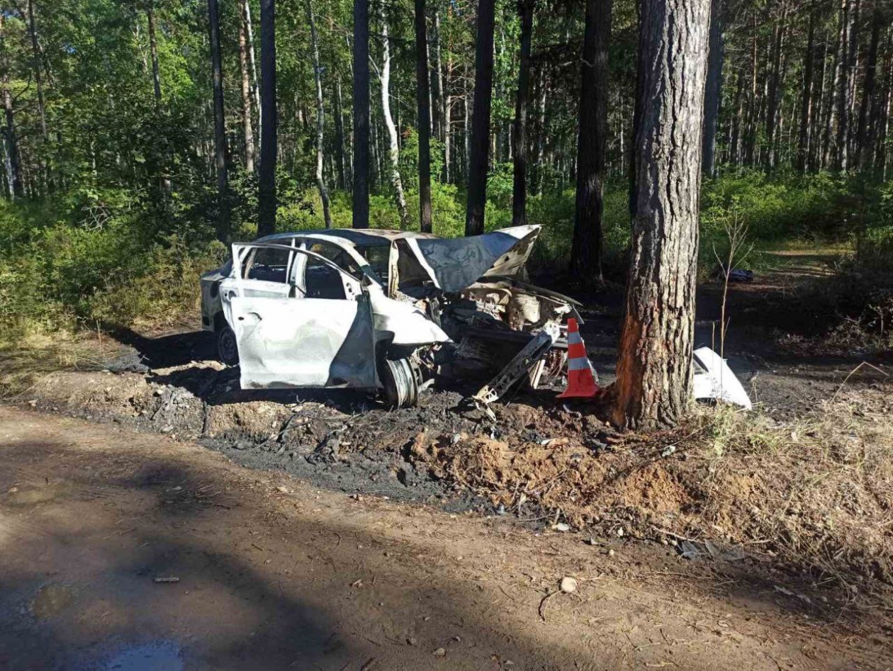 Автомобиль врезался в дерево Пресс-служба МВД по республике Бурятия