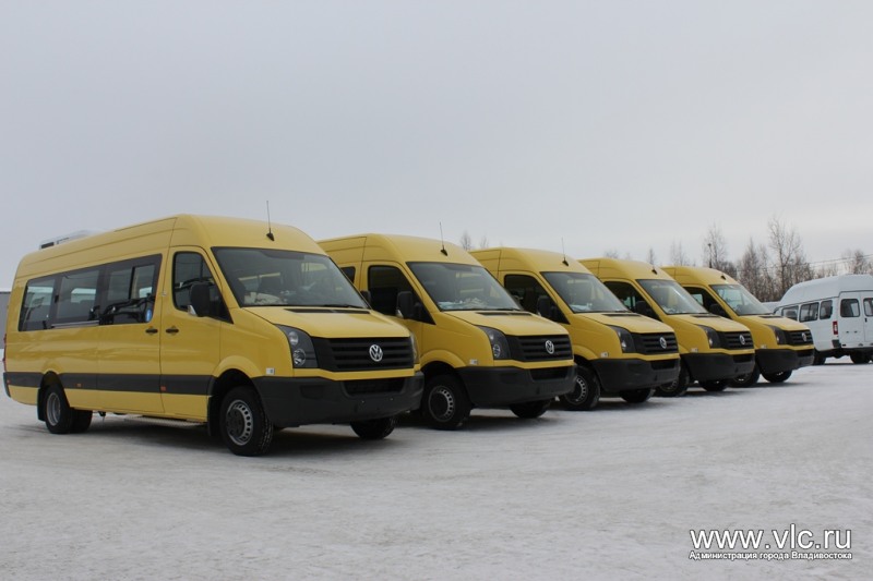 Первая партия муниципальных автобусов Volkswagen Crafter отправляется сегодня во Владивост Пресс-служба администрации Владивостока