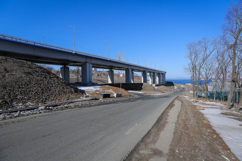 Дорога к городку строителей и развязка