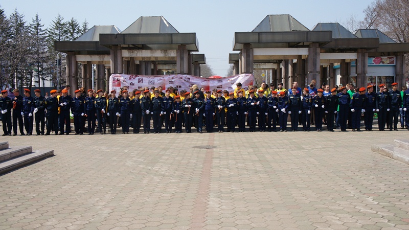 Акция "Георгиевская ленточка" в Биробиджане прошла в новом формате