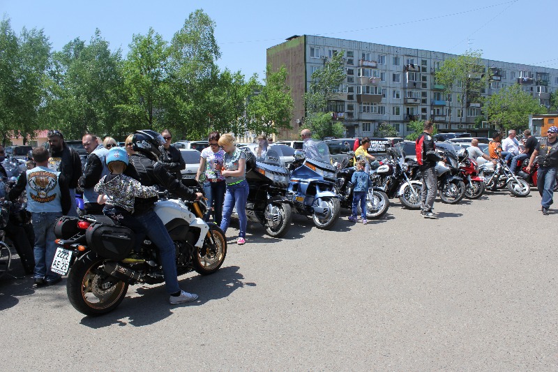 "Игрушечный пробег" байкеров прошел в Уссурийске, Фото с места события собственное