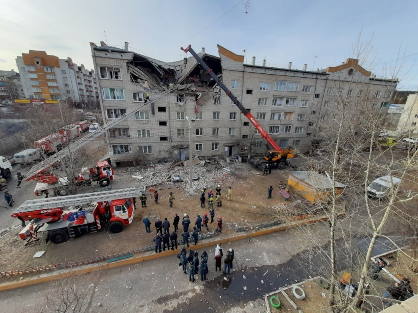 Пострадавший от взрыва дом пресс-службы правительства Забайкальского края