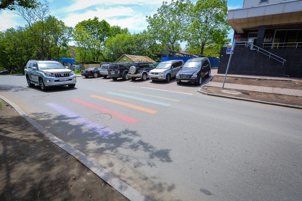 Цвета дорожной разметки оказались несоответствующими ГОСТОу, Фото с места события собственное