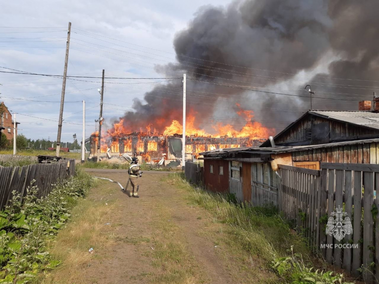 Пожар ГУ МЧС России по Иркутской области