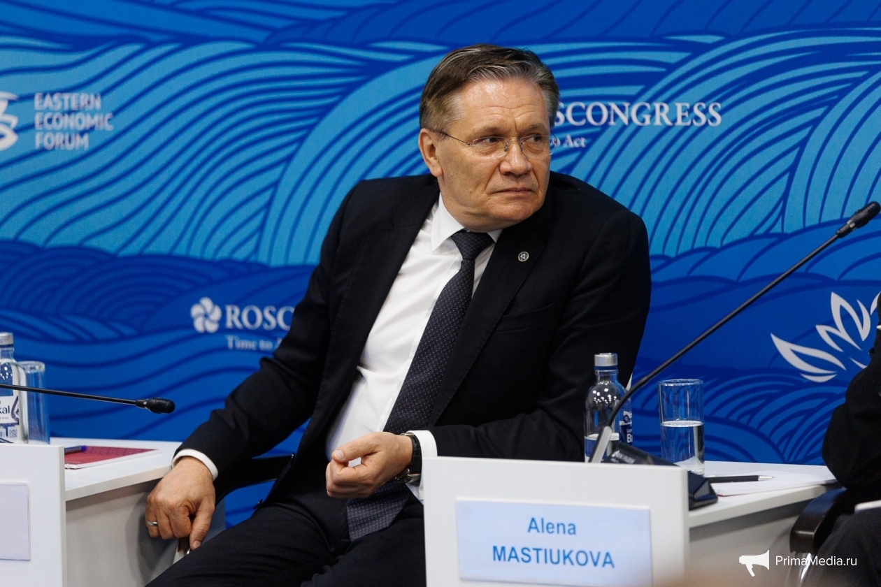 Глава ГК "Росатом" Алексей Лихачев на ВЭФ (сентябрь 2023 года)