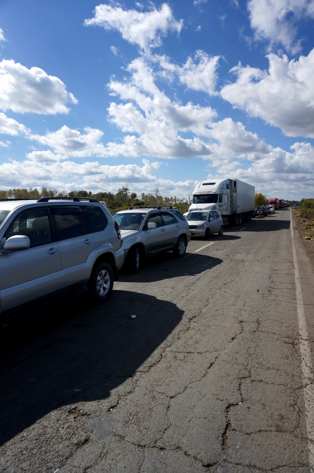 Около 250 автомобилей выстроились в 