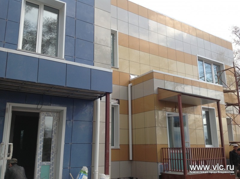 Фасад нового детского сада Администрация Владивостока