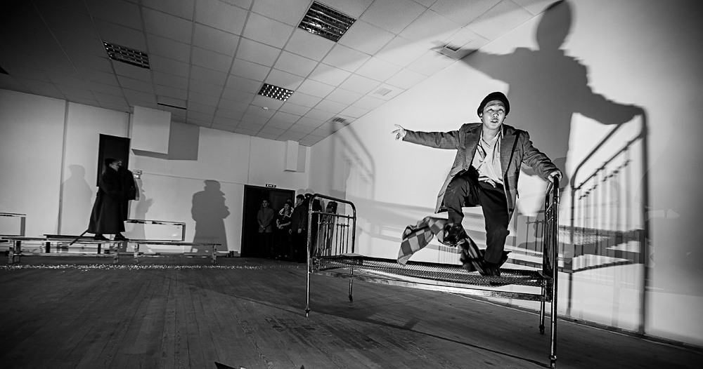 Театральная лаборатория. "Башмачкин" Олега Богаева, Фото с места события собственное