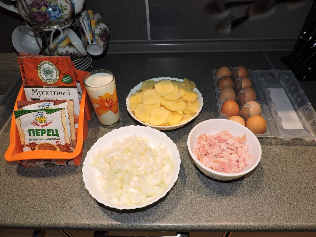 Ингредиенты для блюда "Картофельная запеканка"