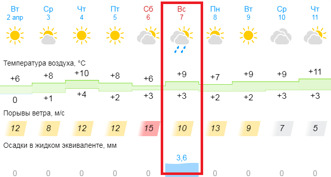 Прогноз во Владивостоке