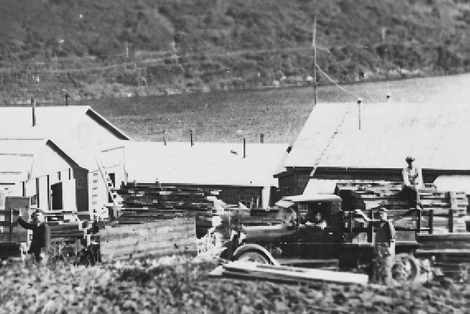 Застройка АКОграда, на заднем плане Петровская сопка, 1930 год