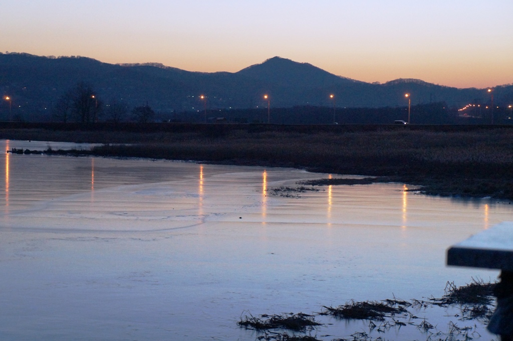 В это месте, в районе островка, в 10 метрах от берега подростки ушли под лед, Фото с места события собственное