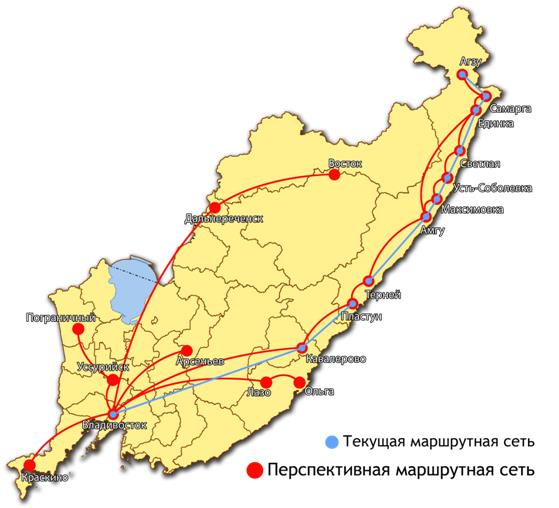 Карта автомобильная приморского края