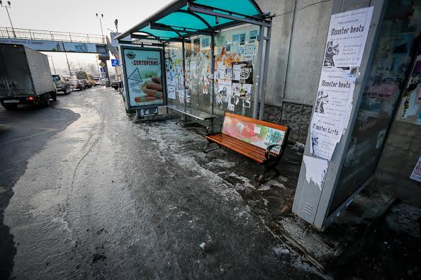 Остановка во льду, Фото с места события собственное