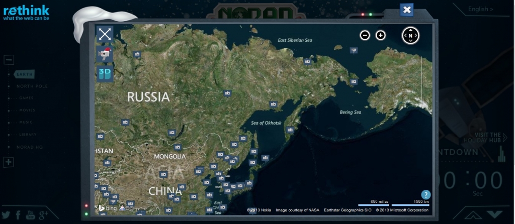 Карта передвижения Санта Клауса , Фото с места события из других источников