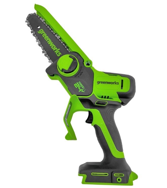 Аккумуляторная цепная мини пила Greenworks GD24CSMNX