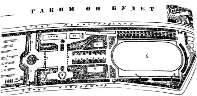 Планировка будущего стадиона