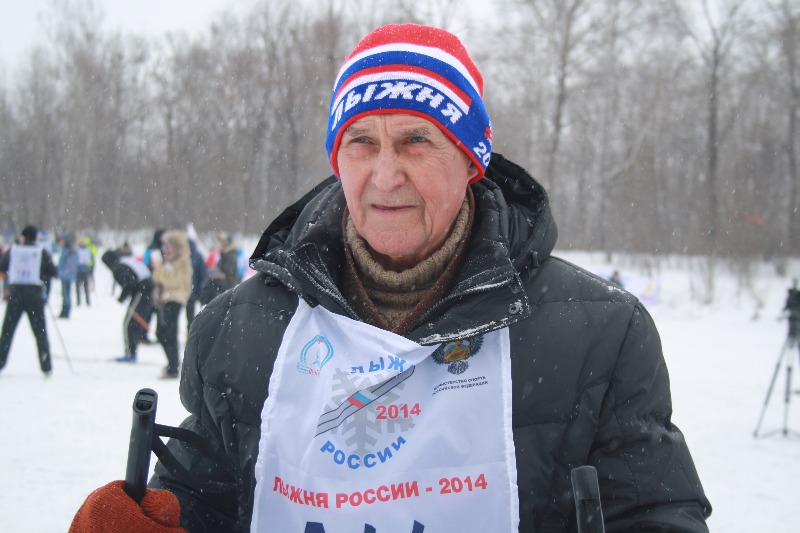 Самый старший лыжник Юрий Опенько, Фото с места события собственное