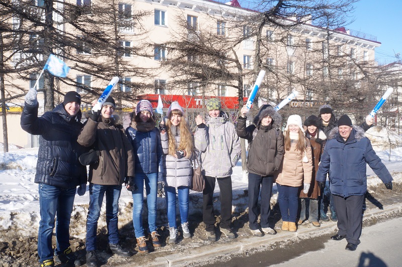 Приветствуем участников эстафеты Паралимпийского огня!, Фото с места события собственное