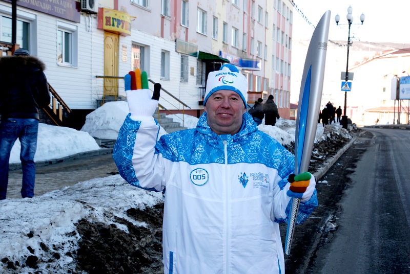 Пятый факелоносец Василий Ивкучев, Фото с места события собственное