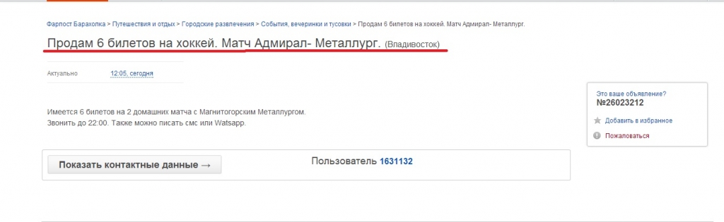 Тем временем, билеты на домашние матчи с "Магниткой" уже начали продавать в сети, Фото с места события собственное