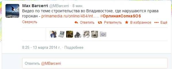 Защитник Орлиной сопки рассказал о строительстве, Фото с места события из других источников