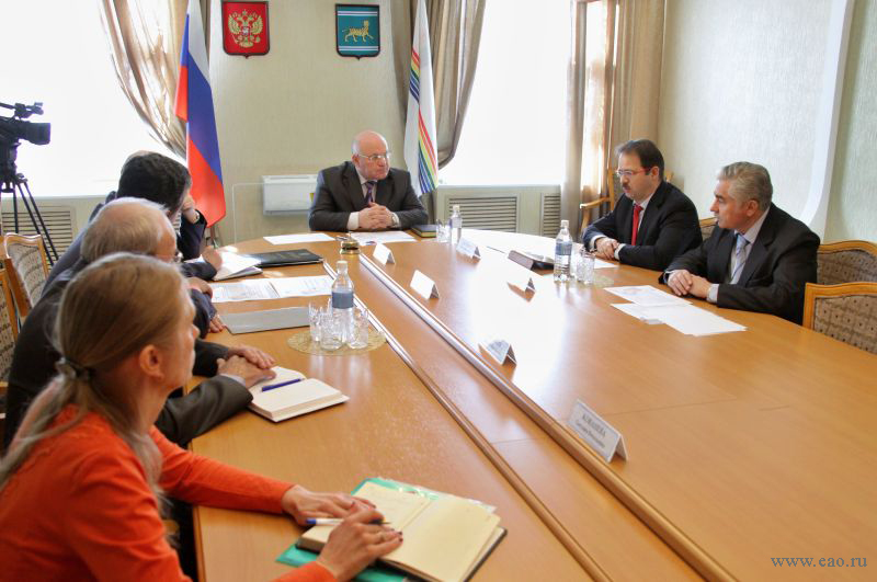 Встреча губернатора ЕАО с руководителями компании "Ростелеком" www.eao.ru
