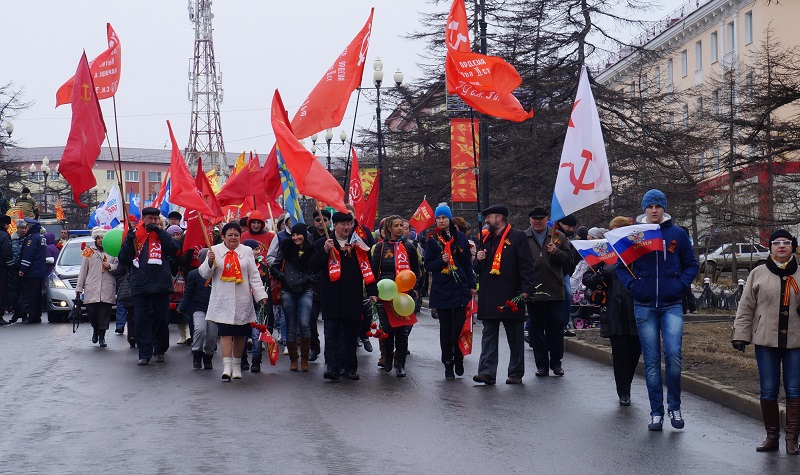 В Магадане прошли праздничные мероприятия, посвященные 9 мая, Фото с места события собственное